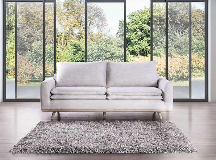 Monthey Mid-Century Sofa - Light Gray