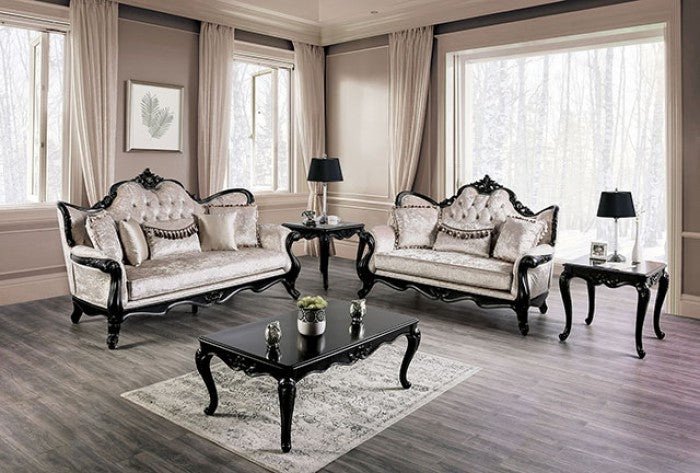 Acapulco 2 Pc Sofa Set - White/Black