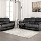 Glarus 2 Pc Sofa Set FM69003BK - Black