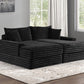 Tavedestrand Double Chaise Sofa - Black