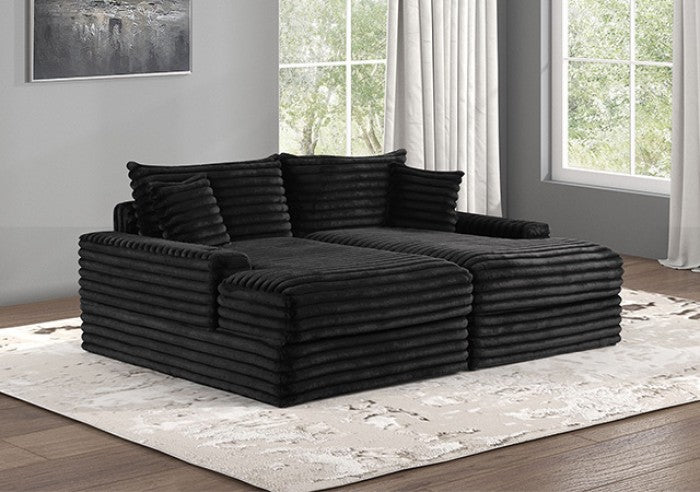 Tavedestrand Double Chaise Sofa - Black