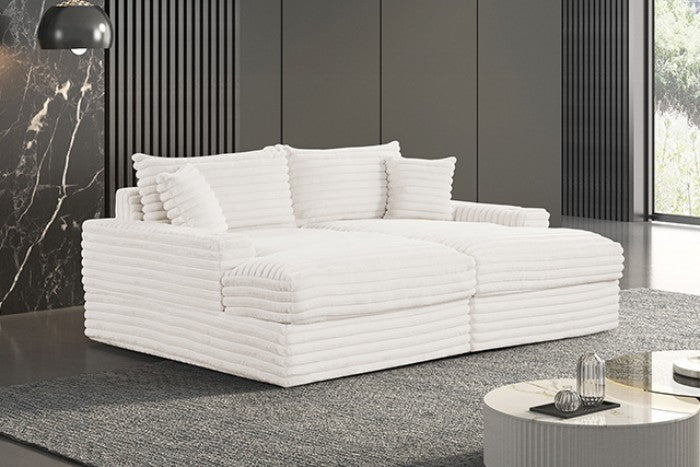 Tavedestrand Double Chaise Sofa - White or Black