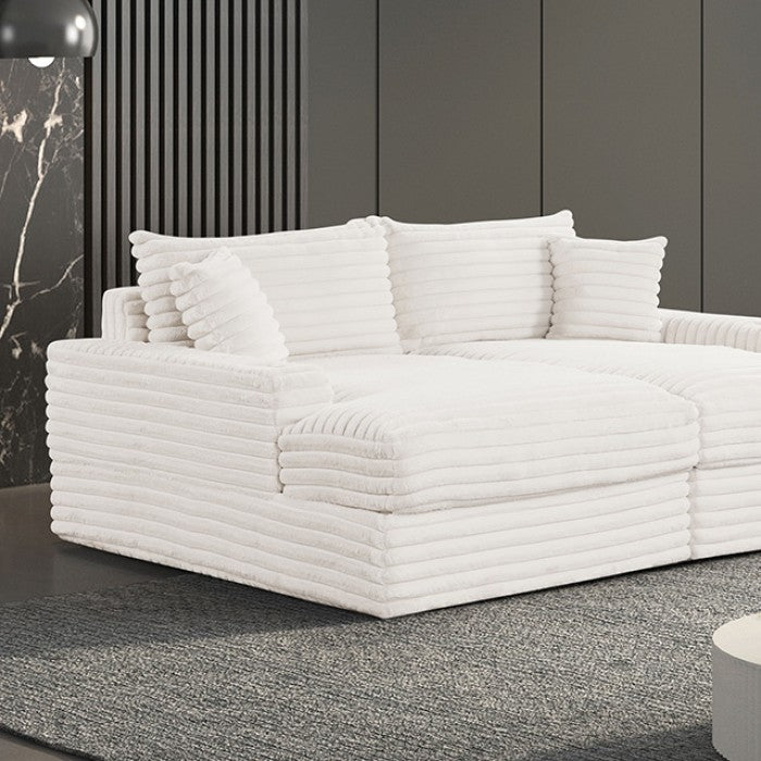 Tavedestrand Double Chaise Sofa - White or Black