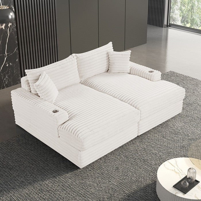 Tavedestrand Double Chaise Sofa - White or Black