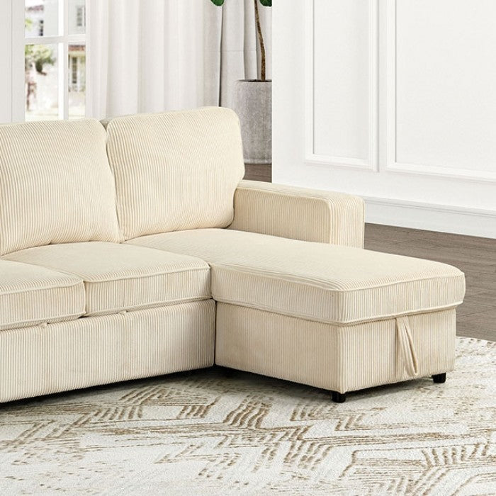 Yves FM6964BG Beige Corduroy Sectional