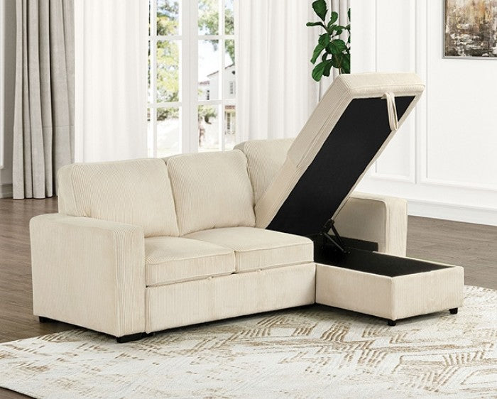 Yves FM6964BG Beige Corduroy Sectional