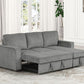 Yves FM6964DG Gray Corduroy Sectional