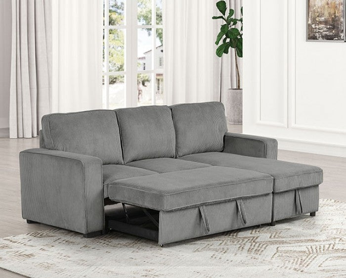 Yves FM6964DG Gray Corduroy Sectional