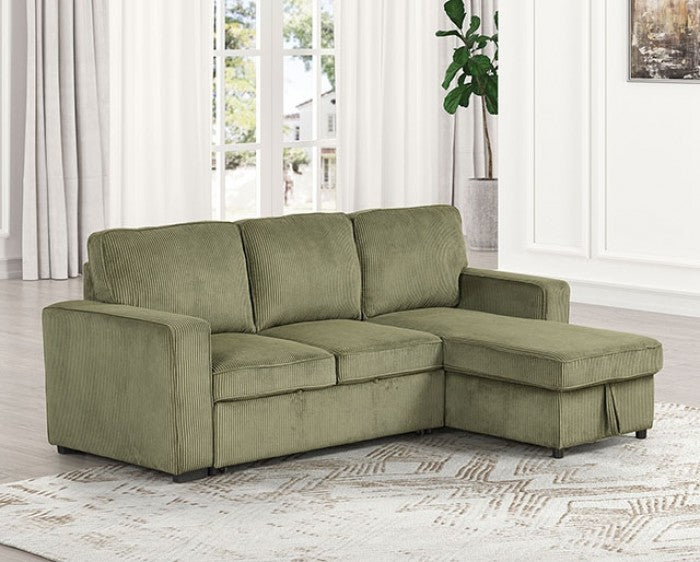 Yves FM6964GR Green Corduroy Sectional