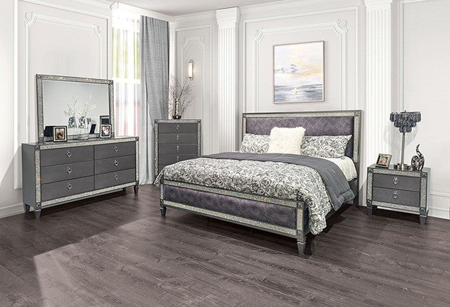 Titania FM7240GY Grey Glam Bedroom Collection