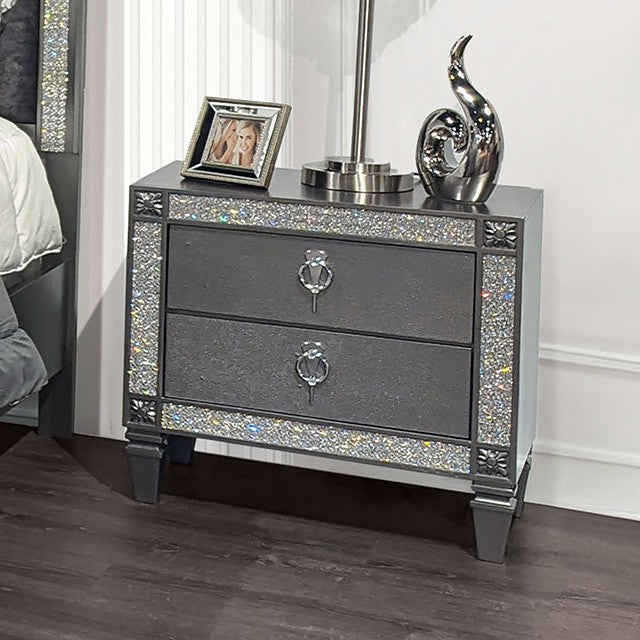 Titania FM7240GY Grey Glam Bedroom Collection