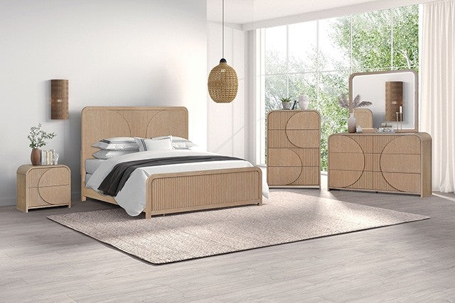 Tangentry 4 Pc Natural Finish Bedroom Collection