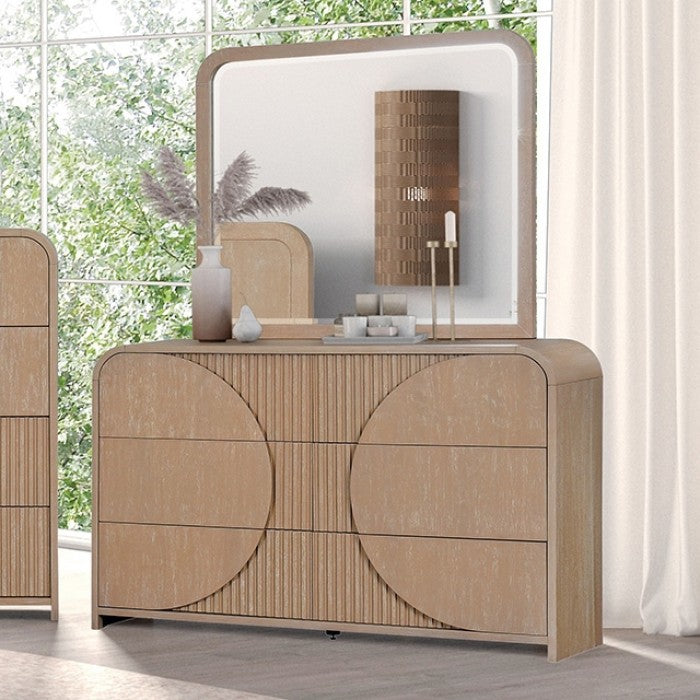 Tangentry 4 Pc Natural Finish Bedroom Collection