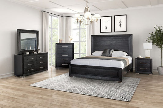 Ashbourne Black 4 Pc Bedroom Set - King Bed