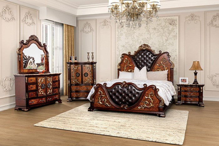 Aquilina 4 Pc Dark Cherry Bedroom Collection