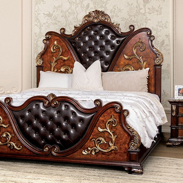 Aquilina 4 Pc Dark Cherry Bedroom Collection