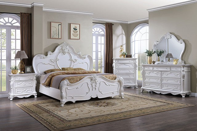 Roseli 4 Pc Bedroom Set FM7636WH - King Bed