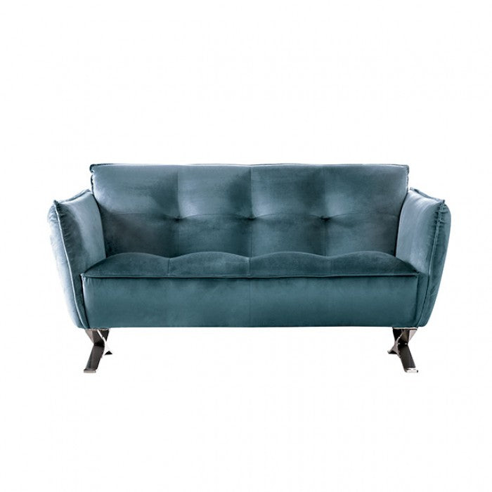 Civellatino Teal Velvet-Like Sofa Collection