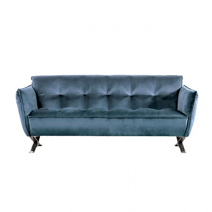 Civellatino Teal Velvet-Like Sofa Collection