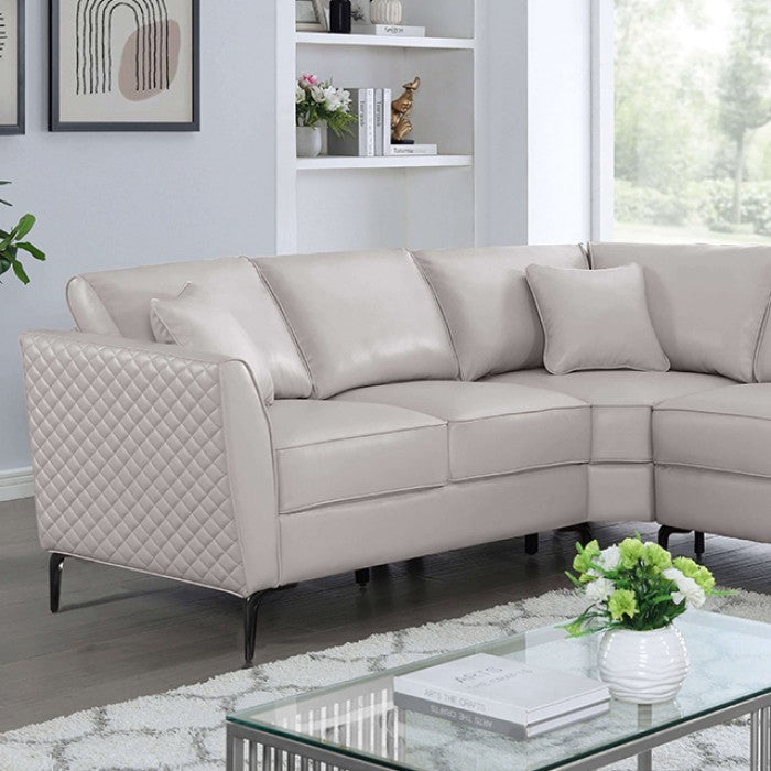 Vestland Light Grey Sectional FOA6480BG-SECT