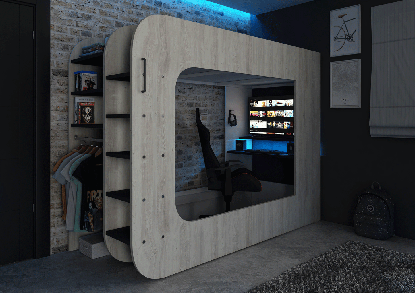 Gamer Bed by ESF - 2 Finishes