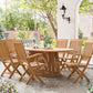 Lovina 7 Pc Teak Wood Outdoor Dining Set