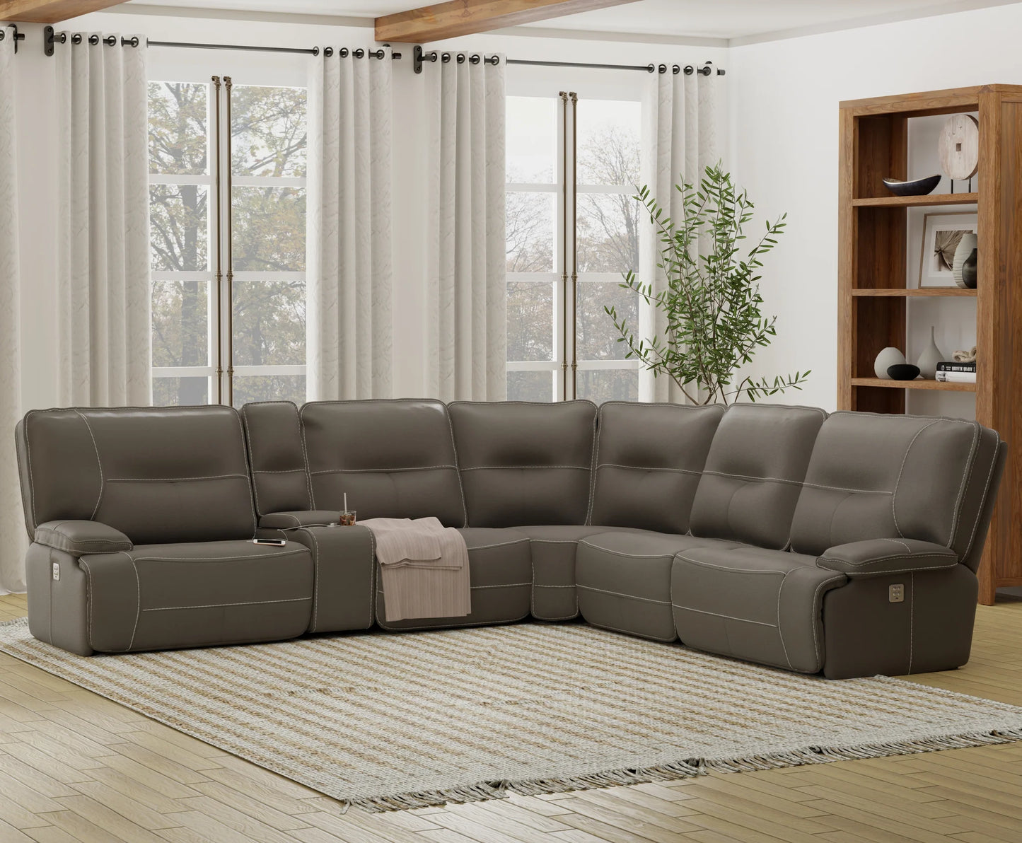 Spartacus 6 Pc Motion Sectional - Haze