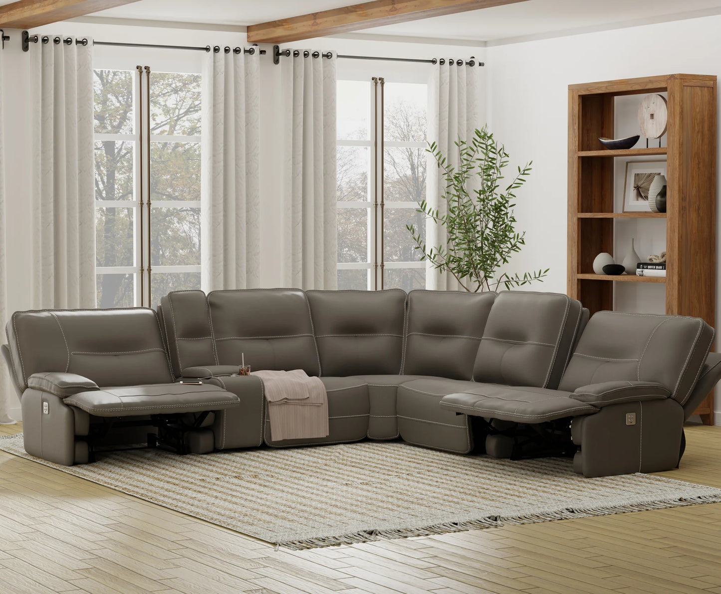 Spartacus 6 Pc Motion Sectional - Haze