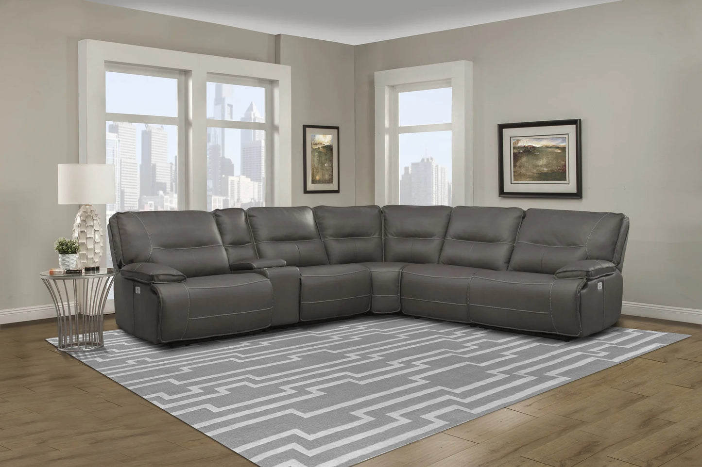 Spartacus 6 Pc Motion Sectional - Haze