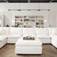 Ivy 10 Pc Faux White Shearling Sectional - Diamond Sofa