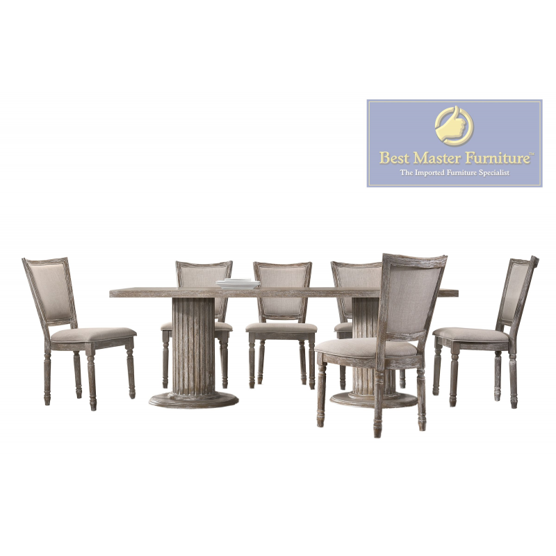 Jessica Vintage Grey 7 Pc Dining Collection