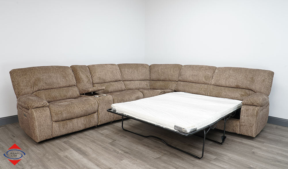 Kian 254-52 Sec Power Sectional w/Sleeper