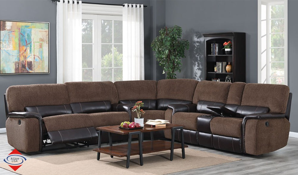 Kian USA 55 Two Tone Brown Sectional