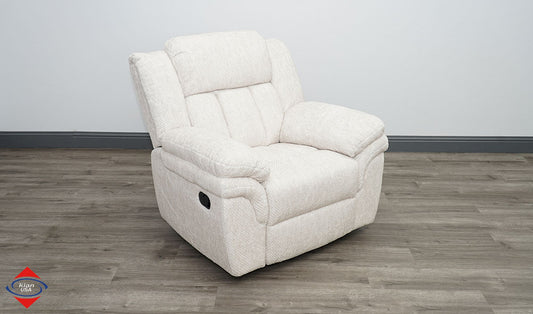 Kian White Gliding Recliner 244-00-10G