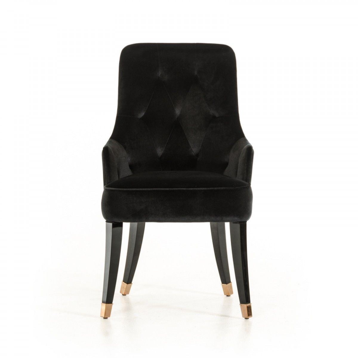 Larrisa Black Velvet Dining Chair