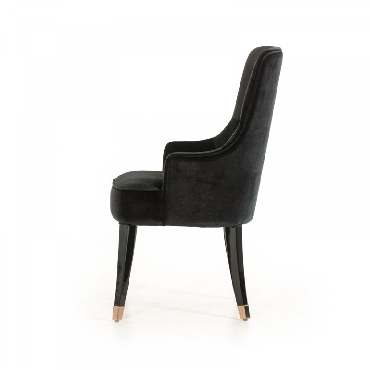 Larrisa Black Velvet Dining Chair