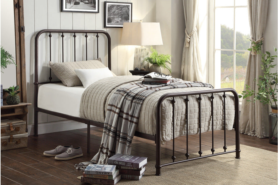 Larkspur Metal Bed - Solid Antique Bronze