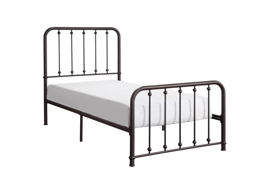 Cama de metal Larkspur - Bronce antiguo macizo