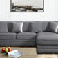 Laura Grey Sectional - Nailhead Accents