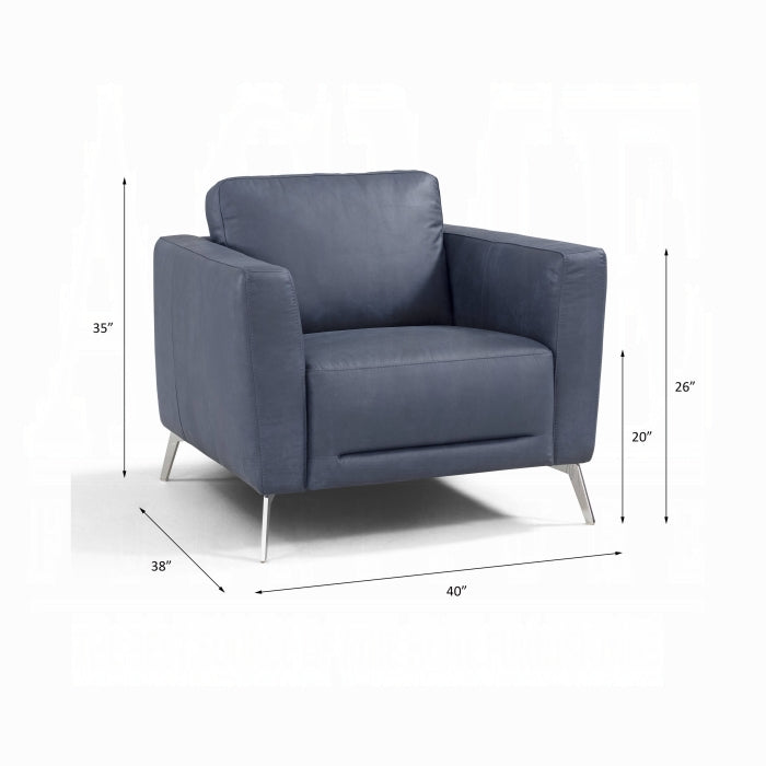 Astonic Blue Leather Chair LV00214