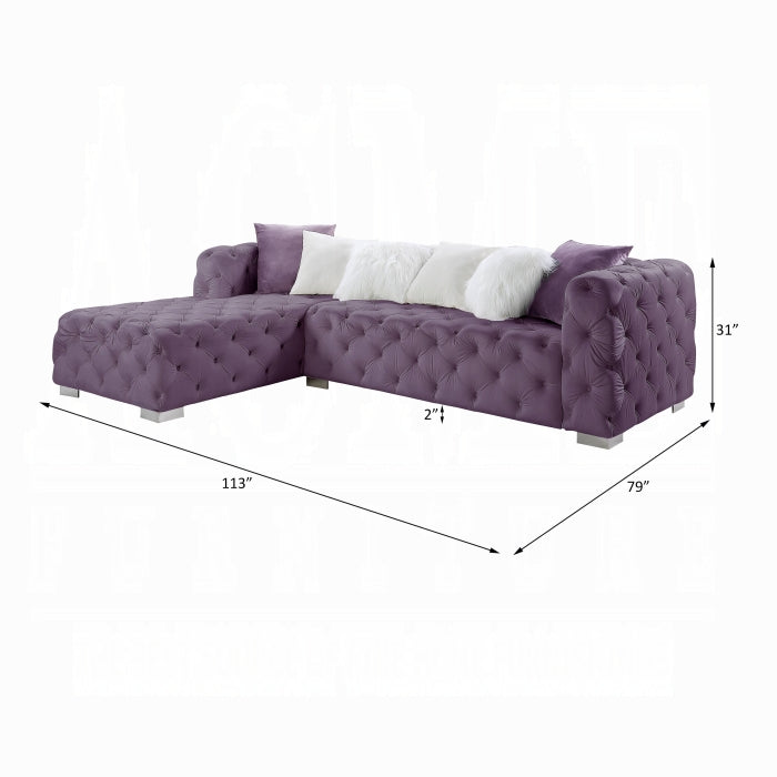 Qokmis Seccional Acme LV00389 Terciopelo Morado