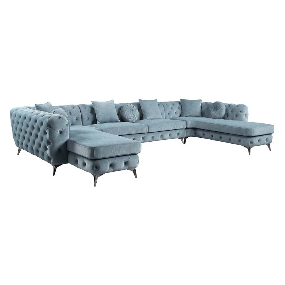 Zerah Dusty Blue Sectional by Acme LV01161