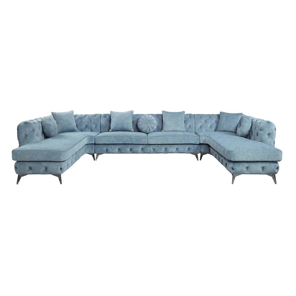 Zerah Dusty Blue Sectional by Acme LV01161