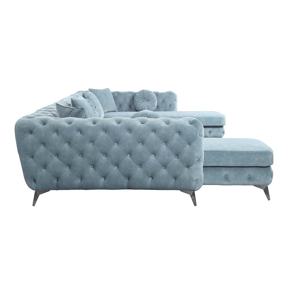 Zerah Dusty Blue Sectional by Acme LV01161