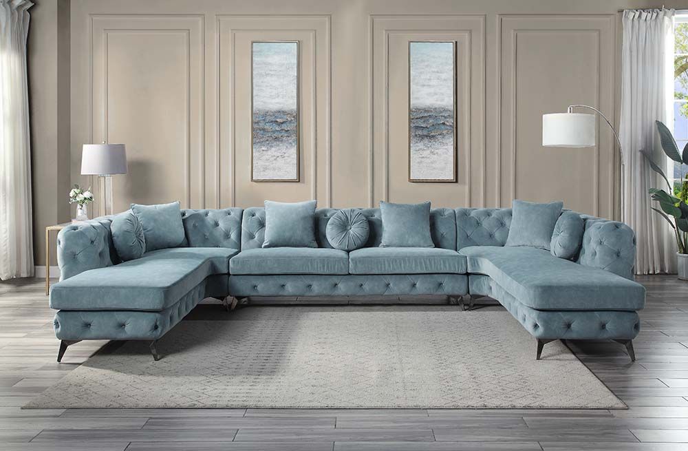 Zerah Dusty Blue Sectional by Acme LV01161