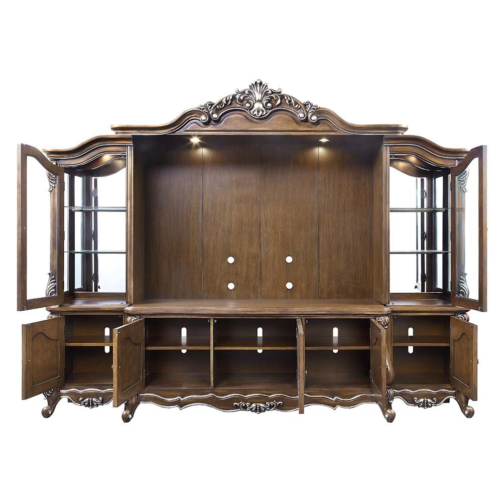 Latisha LV01355 Antique Oak Entertainment Center