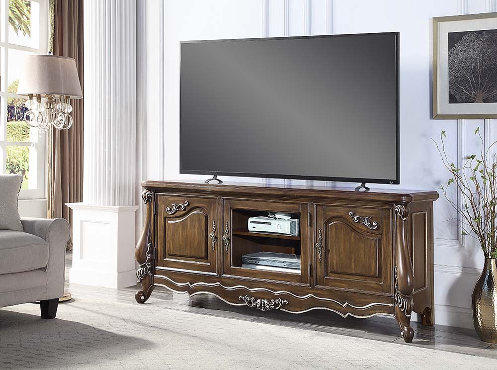 Latisha LV01355 Antique Oak Entertainment Center