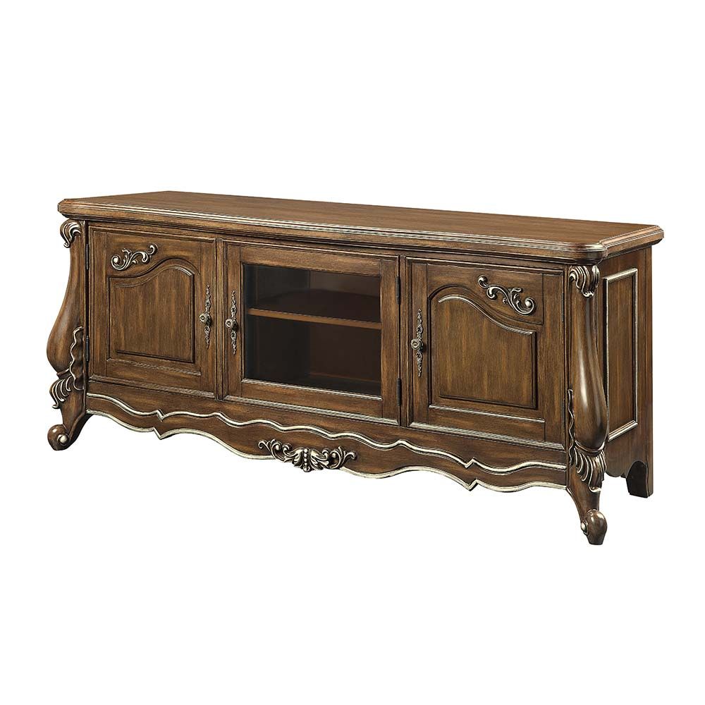 Latisha LV01355 Antique Oak Entertainment Center