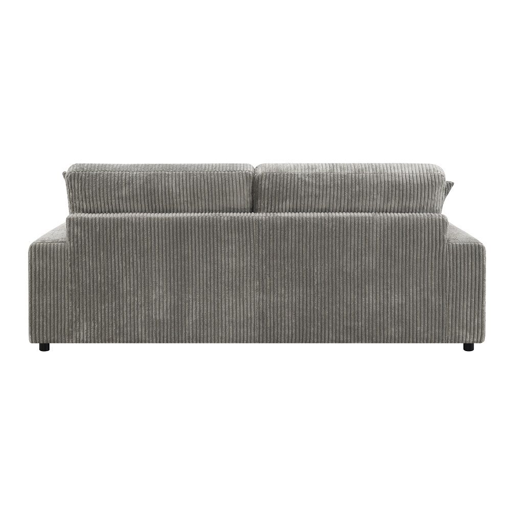 Travis LV01882 Gray Corduroy Sectional