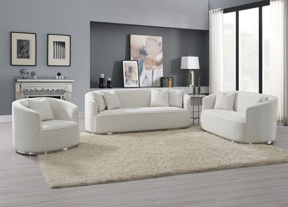 Odette Beige Chenille Sofa Collection Acme